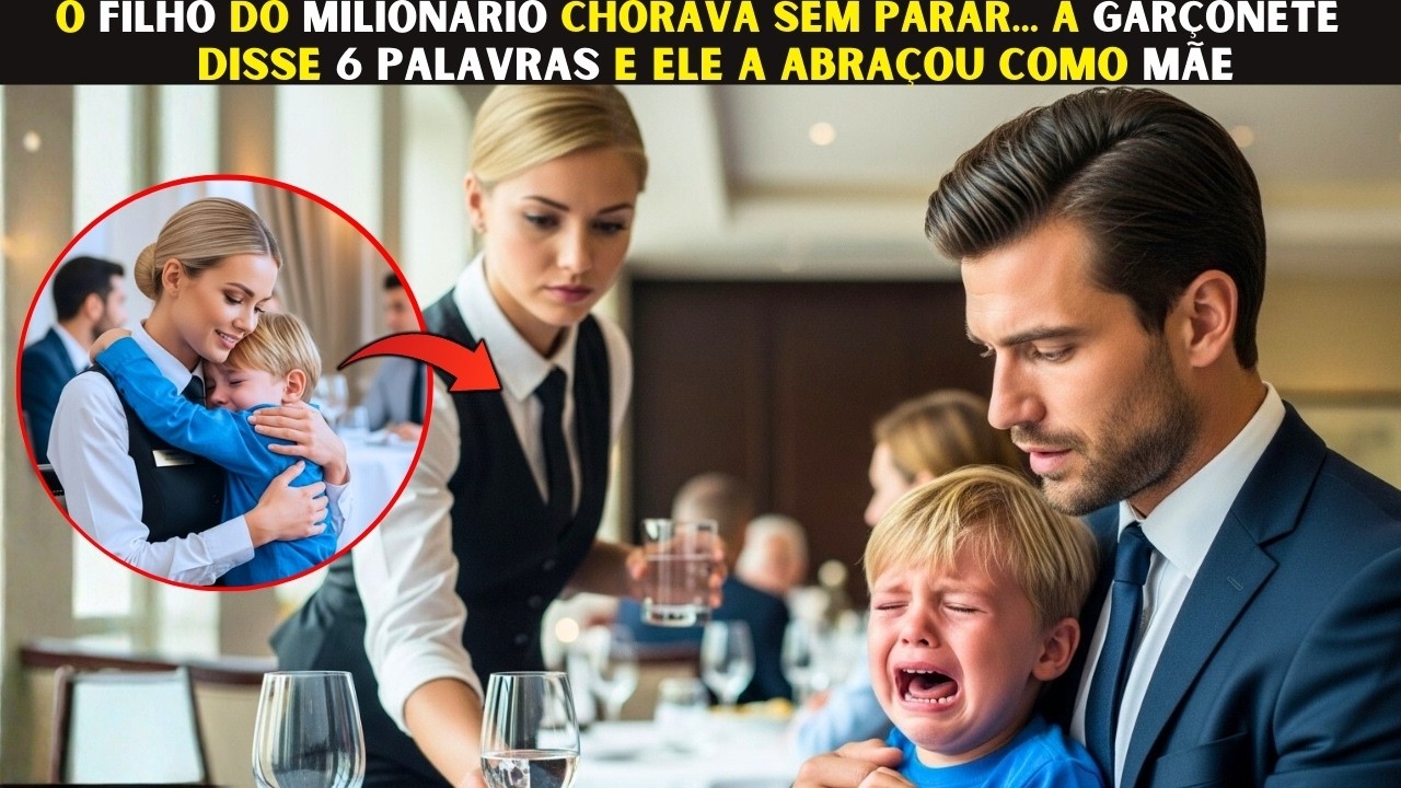 O Filho do Milionário chorava sem parar — A garçonete disse 6 palavras e ele a abraçou como mãe..