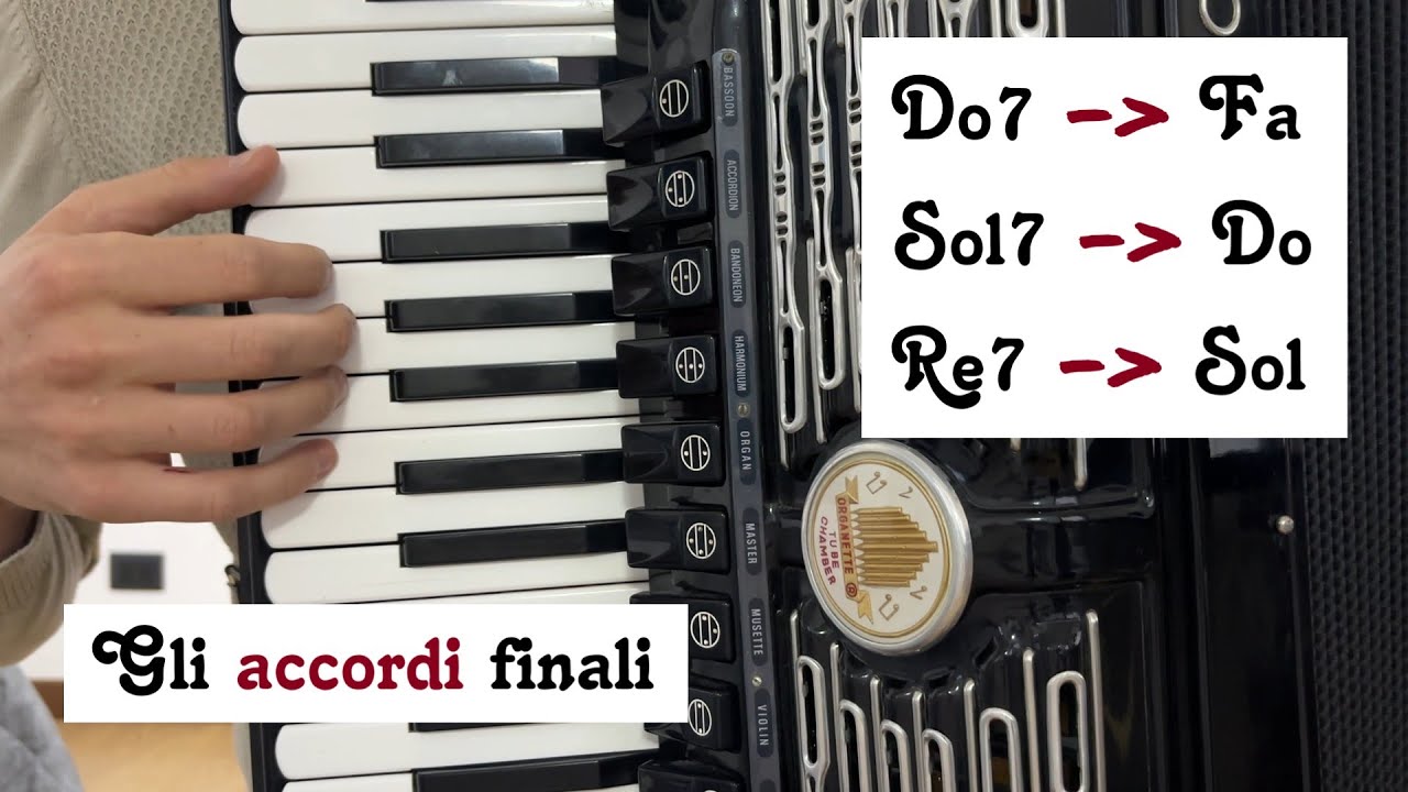 Come si fanno gli accordi finali di un brano, con la fisarmonica