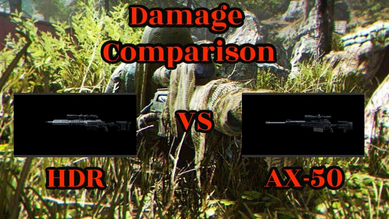 AX-50 vs HDR Damage Comparison