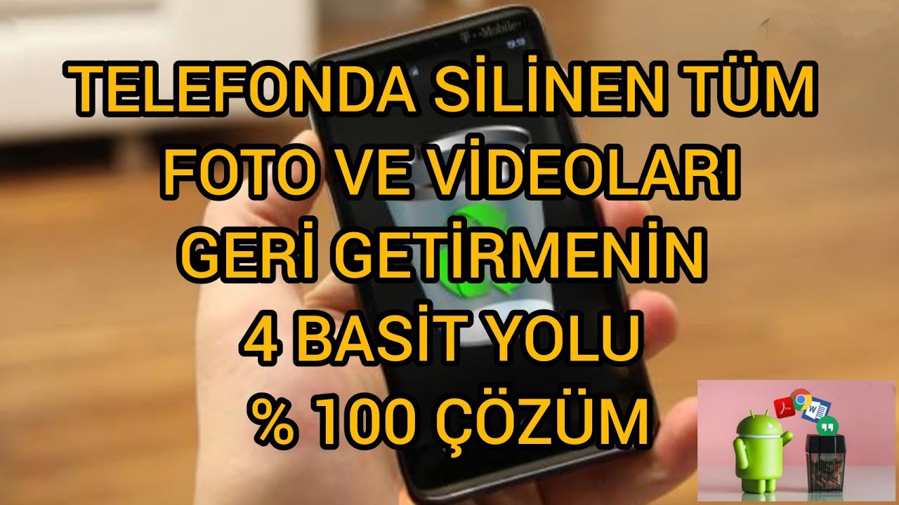Telefonda Silinen Fotografları Bulmak ve Kurtarmak Geri Yüklemek Android