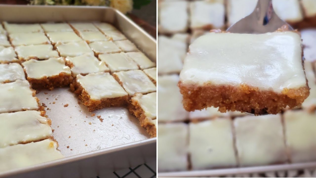 بسبوسه بطعم خيال مزيج يخلي ضيوفك يطلبوا منك الوصفه ويشكروك عليه سجليها لرمضان! toasted milk basbousa