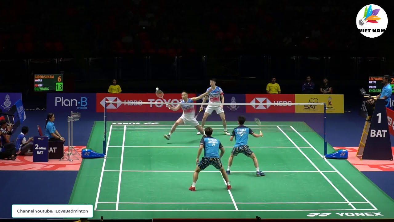 Nice Angle - Kevin Sanjaya Sukamuljo/Marcus Fernaldi Gideon vs Zhang Nan/Ou Xuan Yi | Thailand Open