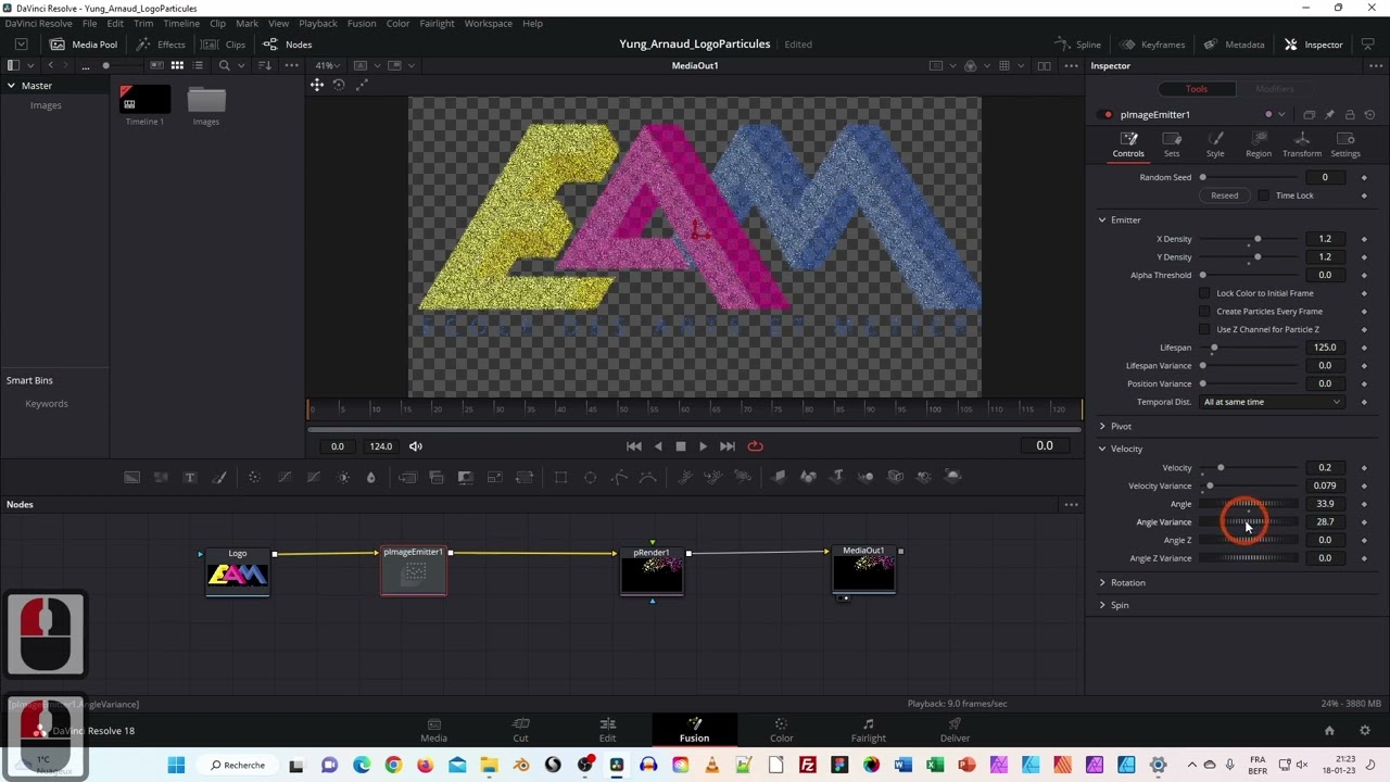 Da Vinci Resolve Logo Particules Tutoriel