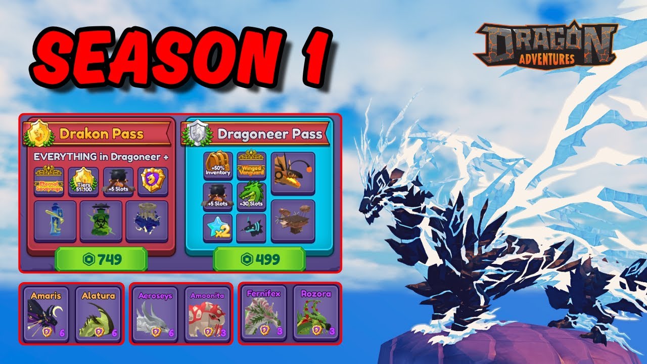 The NEW Season pass Revamp in Roblox Dragon Adventures!