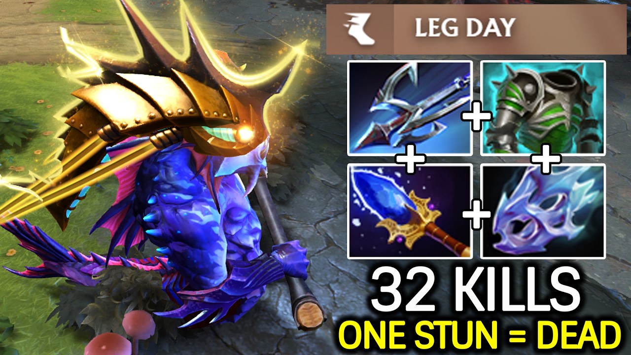 ONE STUN = DEAD?! Slardar Monster Mid 32 Kills Dota 2
