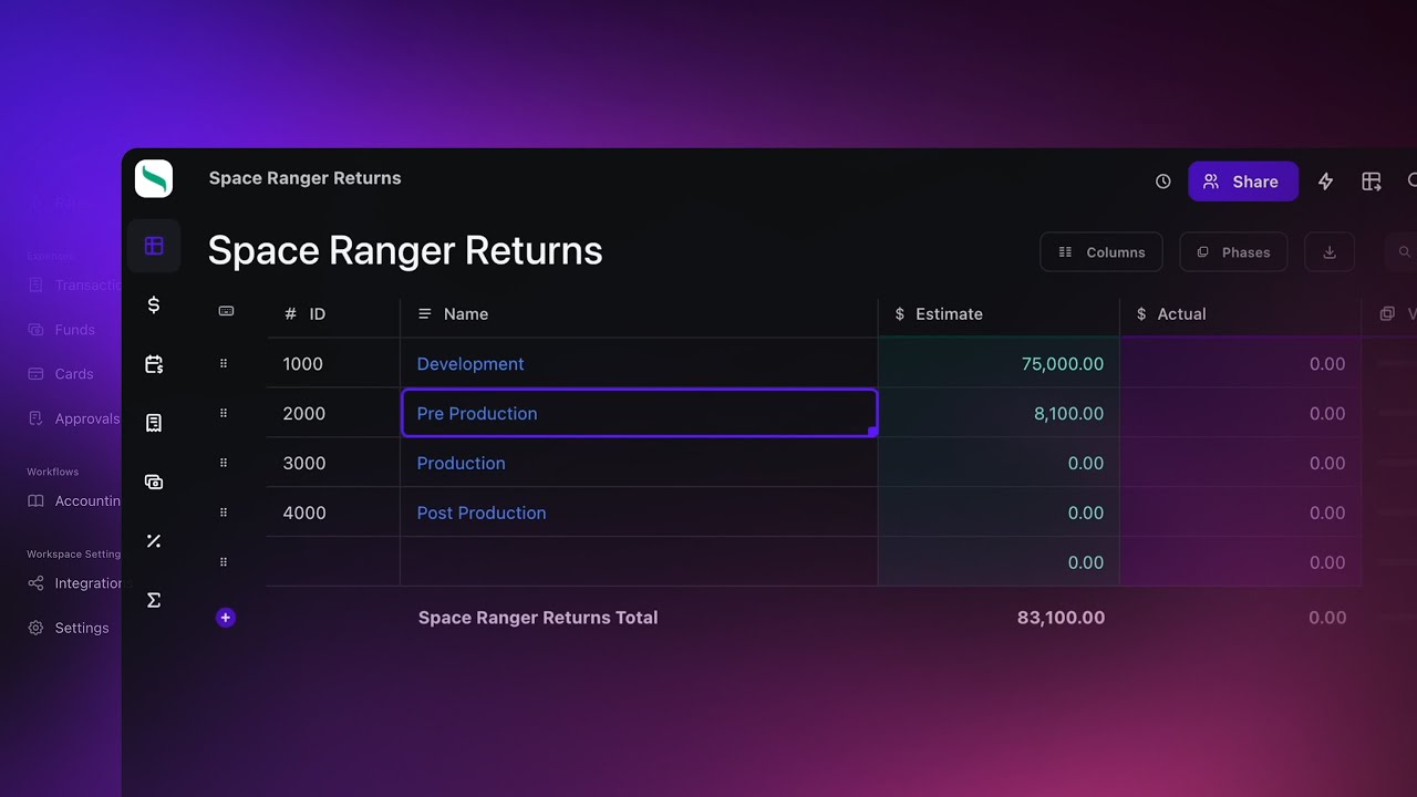 Create a Budget from Scratch in Saturation 🎬