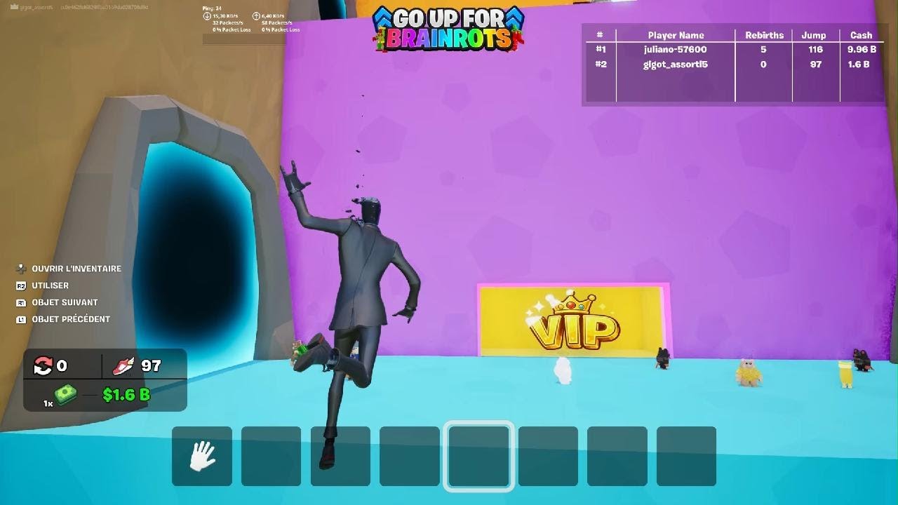 Je tester go up for brairot sur fortnite