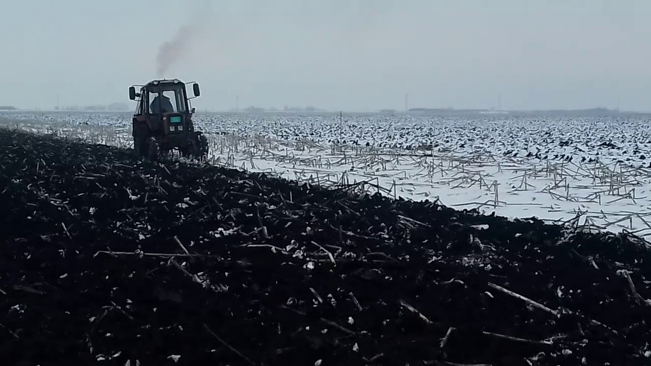 Plowing Oranje Belarus 820 [po snegu]