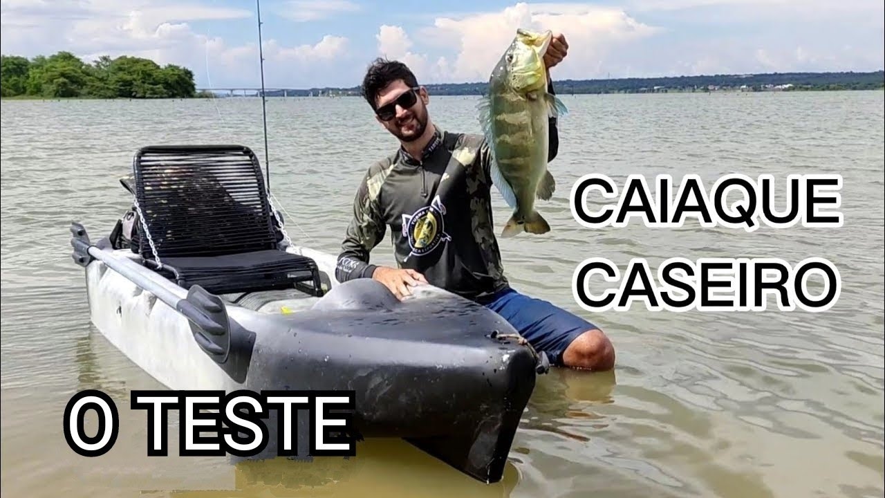 TESTE do Caiaque de Isopor e Fibra de Vidro | Com peixão na estreia