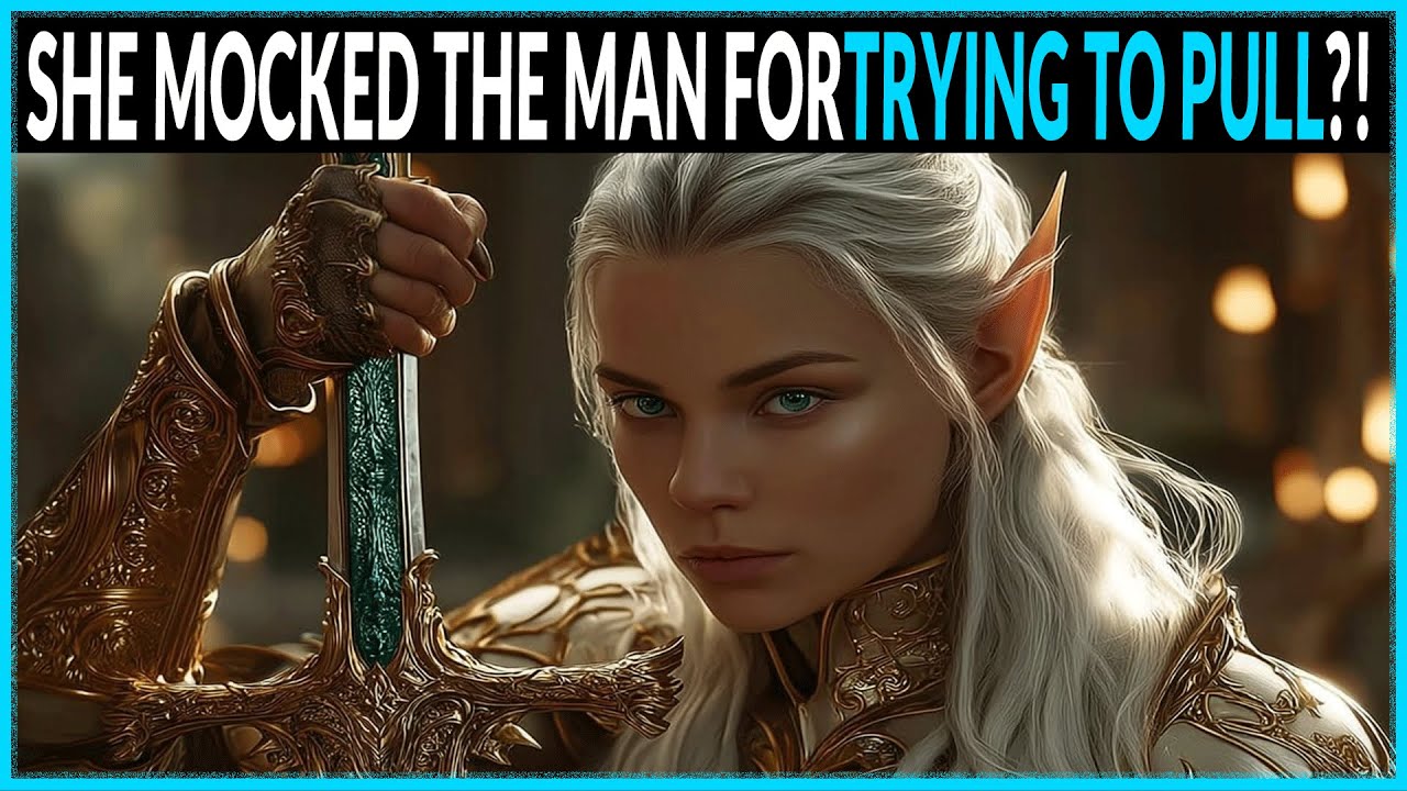 She Mocked the Man for Trying to Pull the Sword — But Her Reaction When He Did Was Priceless | HFY..