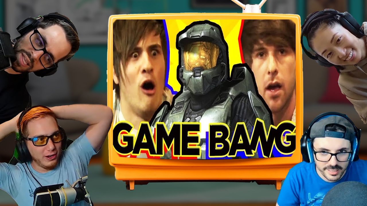The Gang Reacts to Smosh Games Halo Game Bang