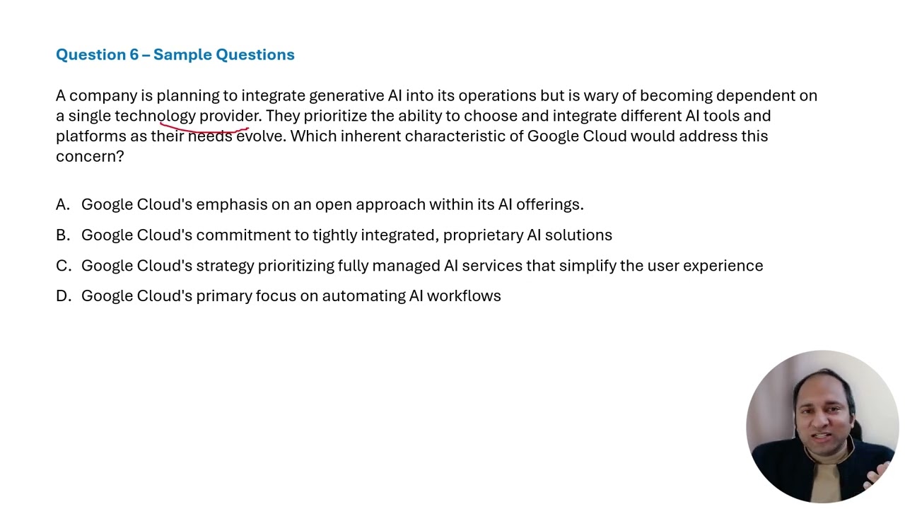 Part-11 [ 2026 ] Google Generative AI Certification Questions Explained (Beginner Friendly) | Gen AI
