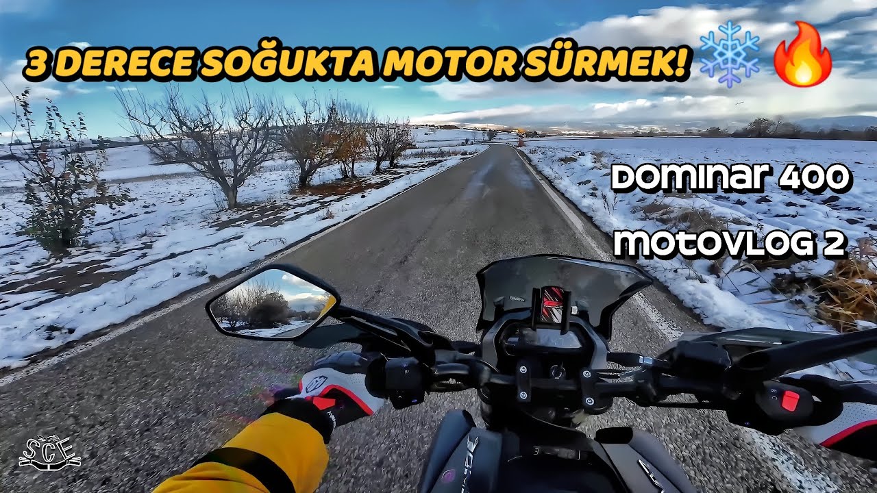3 DERECE HAVADA MOTOR S&Uuml;RMEK❄️SOĞUK HAVA,SICAK ADRENALİN / MOTOVLOG #2 #motovlog  #dominar400