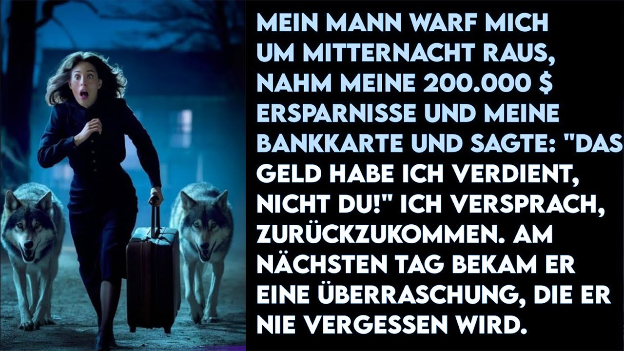 Mein Mann nahm mein Geld und warf mich raus. Am nächsten Tag bekam er eine unvergessliche....