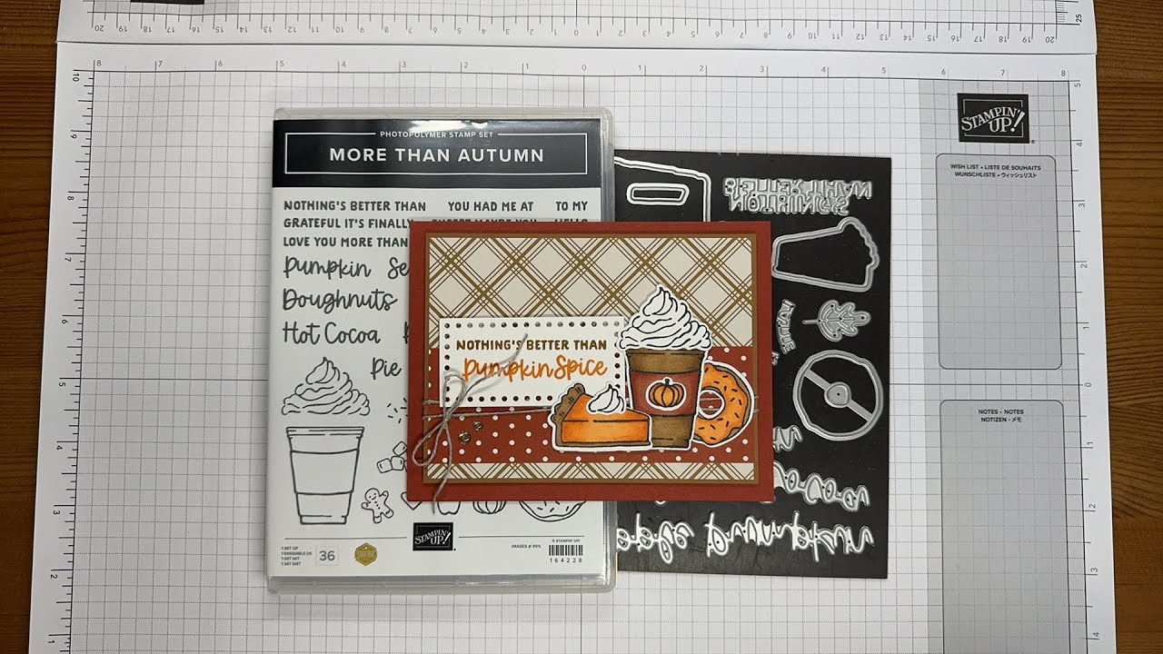 Stampin’ Up! More Than Autumn Pumpkin Spice Card Tutorial #diy #fallcard #cardmaking #patternedpaper