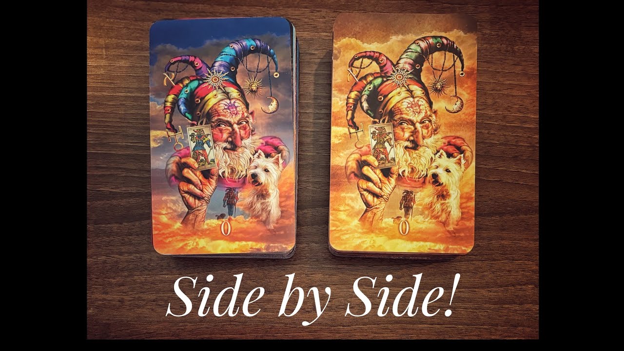 Mystic Palette Tarot ~ Colour & Muted Side by Side.