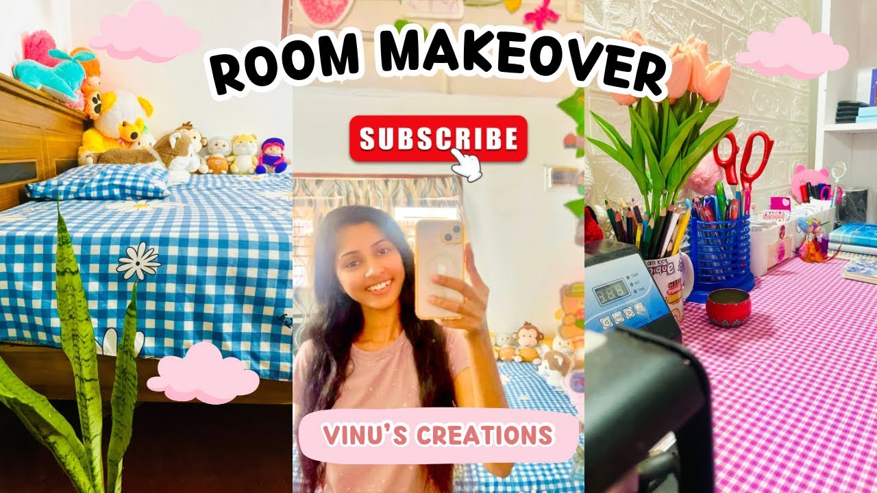 කාමරේ අලුත් කරමු | Room Makeover🏠 |Deep Clean | Vinu's Creations 🌈🌸