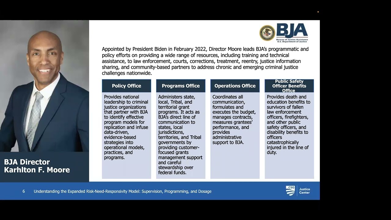 Understanding the Expanded Risk-Need-Responsivity Model, Supervision, Programming, and Dosage