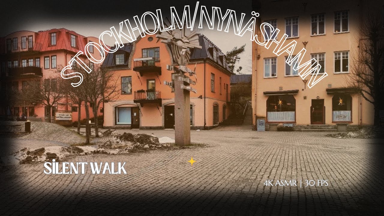 Sweden Walking Tour: Nynäshamn Town Center 4K