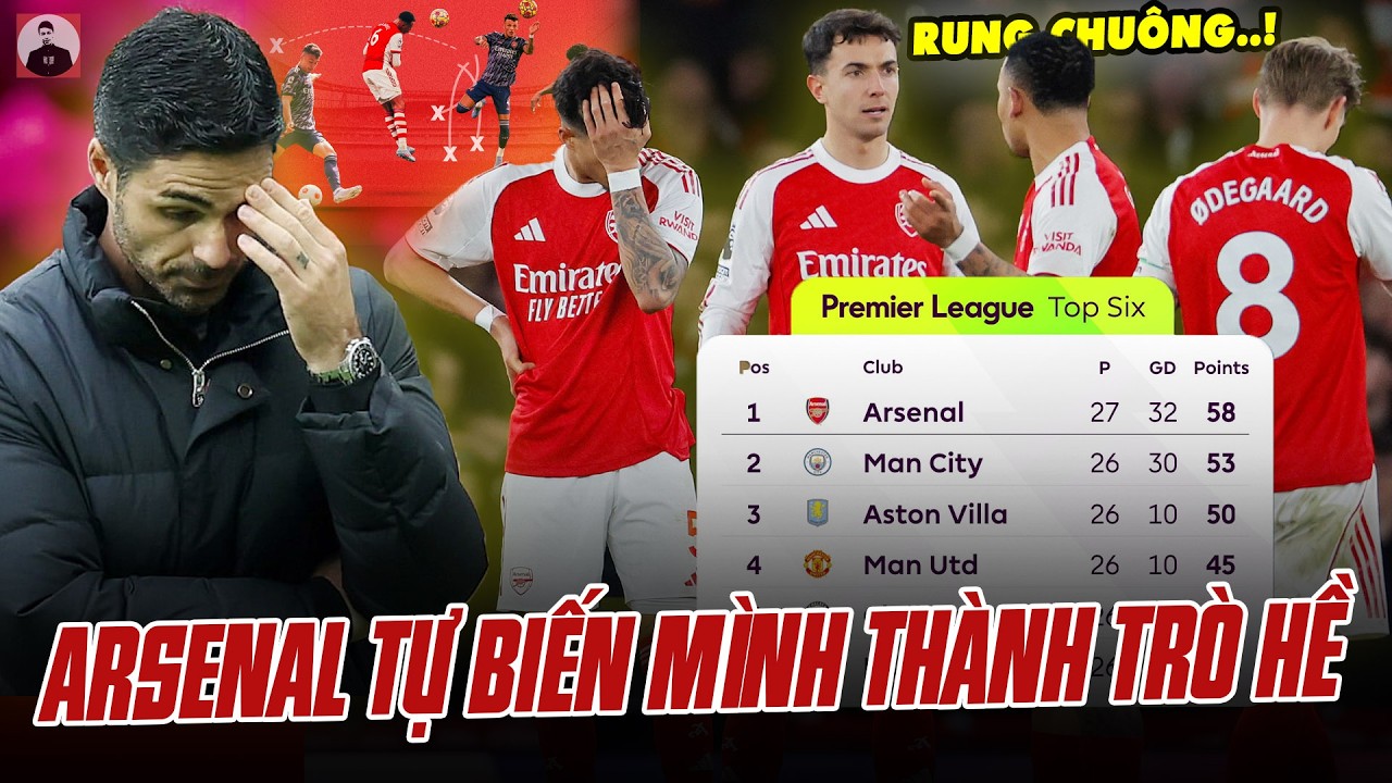 ARSENAL TỰ BIẾN MÌNH THÀNH KẺ PHẢN DIỆN VÌ LỐI CHƠI MA GIÁO, GIỜ THÌ HỌ PHẢI TRẢ GIÁ