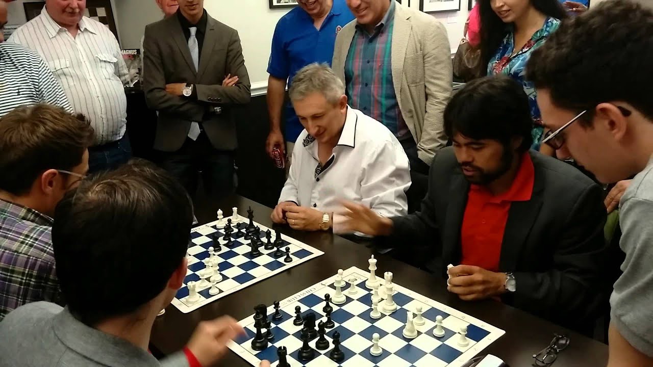 Super GM Bughouse - Hikaru Nakamura and Max Dlugy vs Levon Aronian and Maxime Vachier-Lagrave