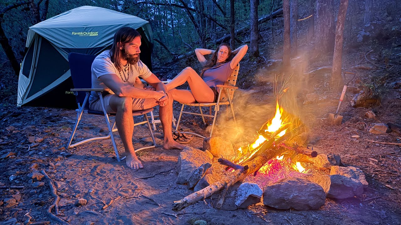 We Found a Secret Off Grid Camping Spot by a Forest Creek