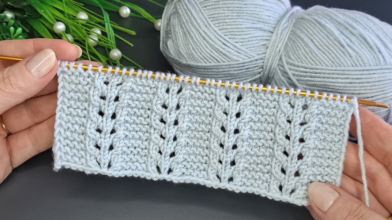 İki şiş kolay &ouml;rg&uuml; yelek model anlatımı ✅️Eays crochet knitting patterns