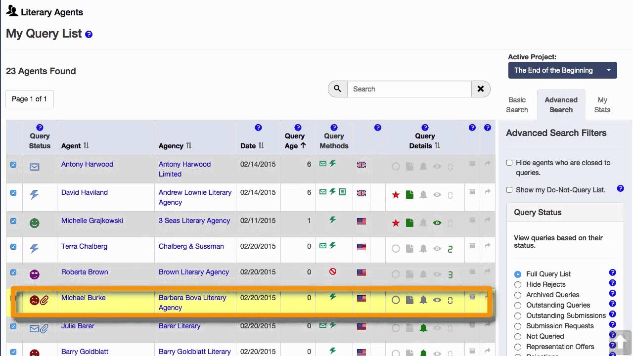Tracking Queries on QueryTracker
