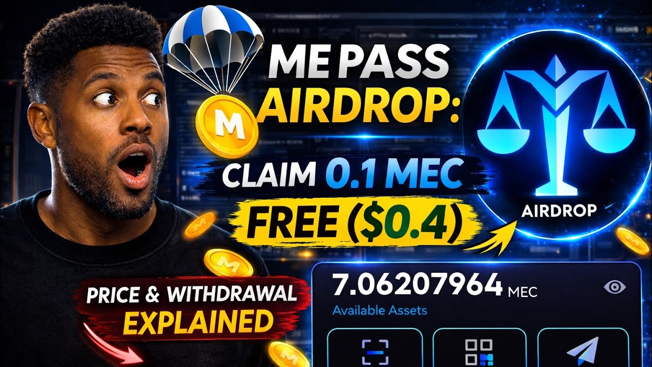 Аирдроп ME PASS: получите 0,1 MEC БЕСПЛАТНО (0,4 $) | Цена и объяснение вывода средств