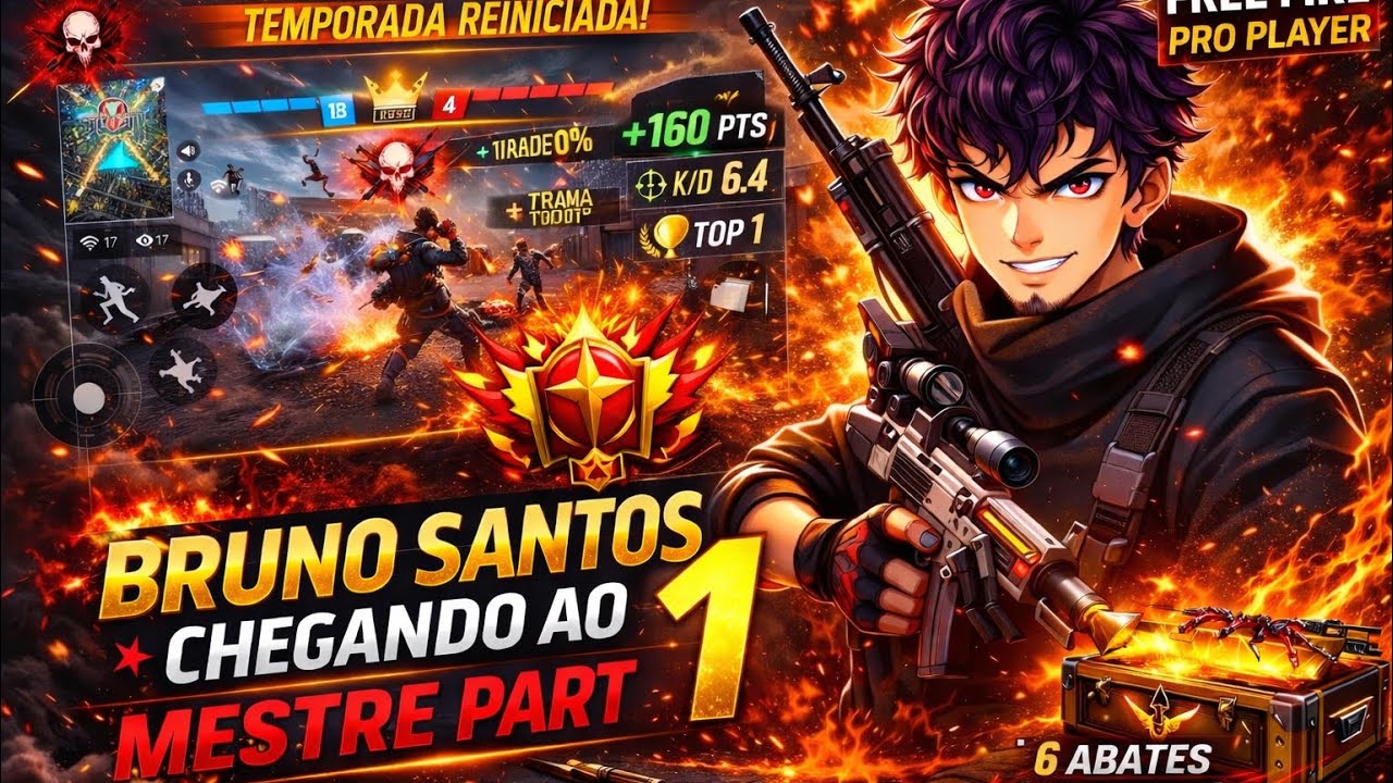 TEMPORADA REINICIADA! RUMO AO MESTRE 🏆 (PARTE 1) | Free Fire Ranqueado