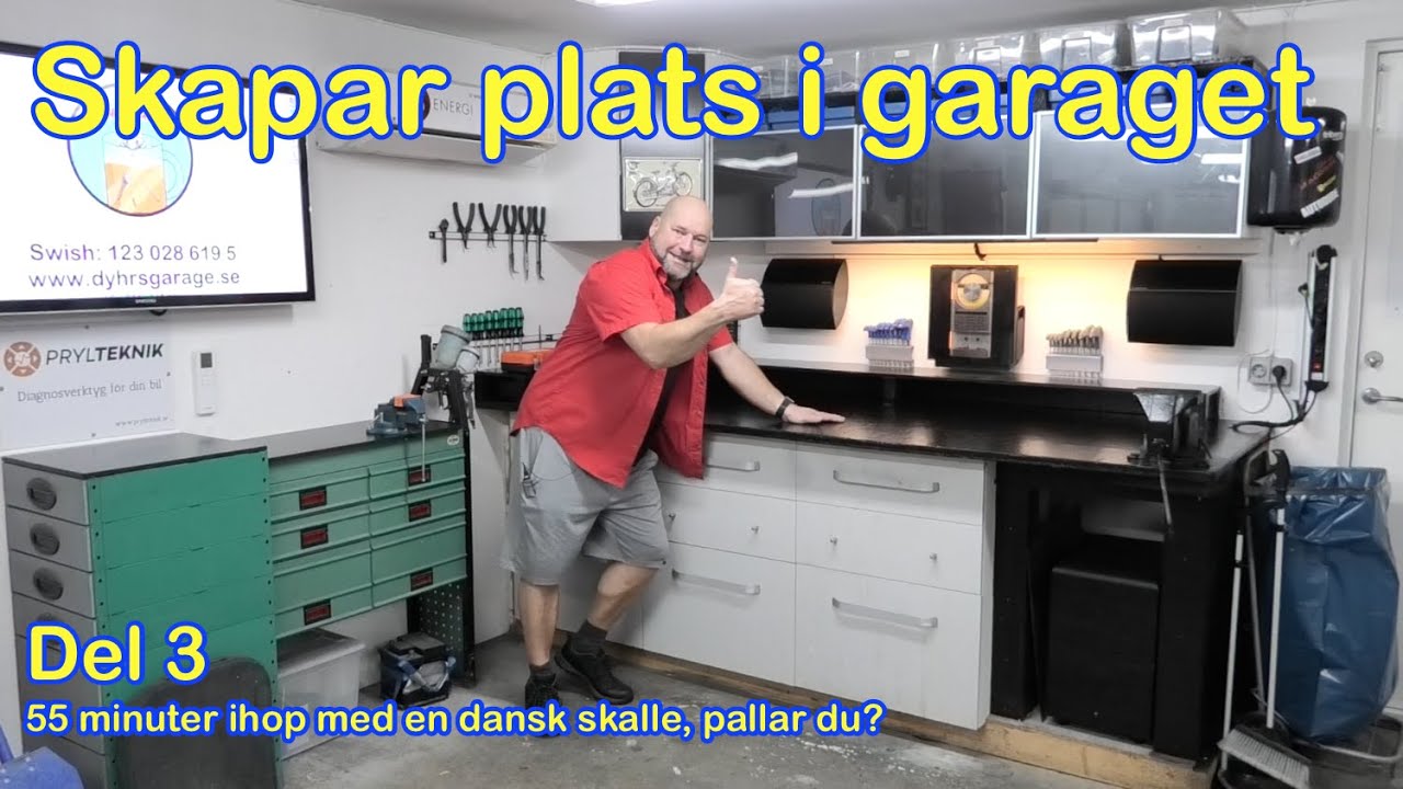 Bygger om i garaget - Mer plats på liten yta - Del 3 - 55 min. pallar du?