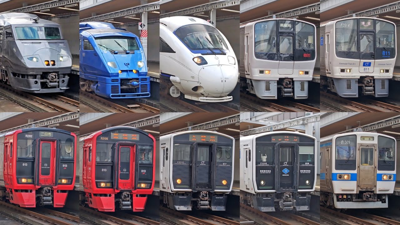 【発車・到着・通過シーン集】平日朝のJR九州 鹿児島本線 箱崎駅  2025年5月