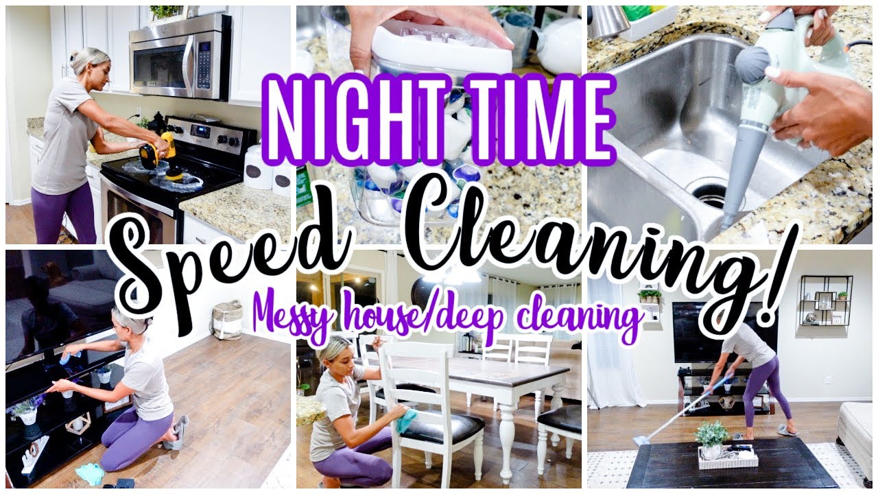 EXTREME SPEED CLEAN WITH ME | NIGHT TIME SPEED CLEANING MOTIVATION 2021 | DEEP CLEANING MOTIVATION