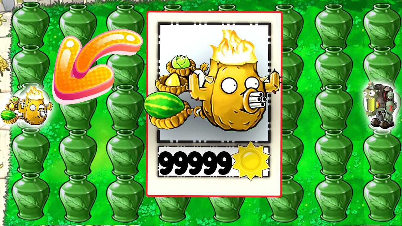 Tall Nut Melon Gatling Pea Cactus Vs Dr Zomboss Vasebreaker Plants Vs Zombies Battlez