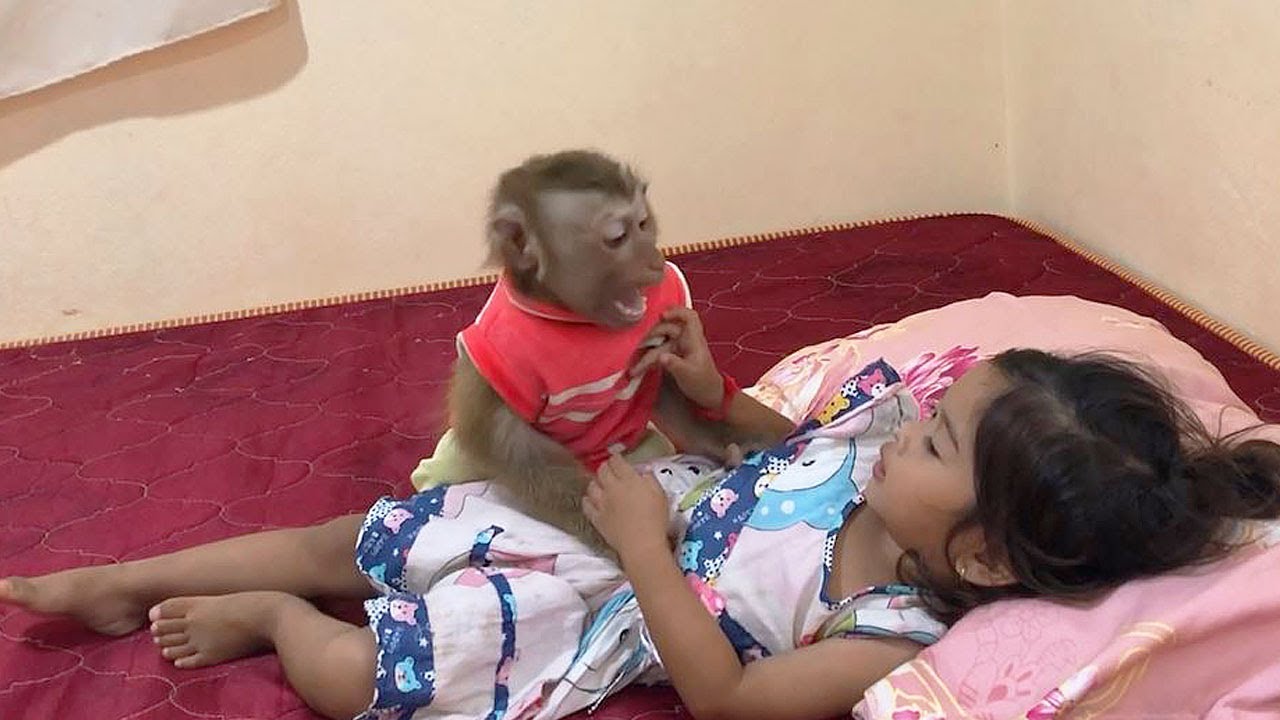 Little Jason Vividly Communicate Called Sister Satya Wake Up Play While Wait Mom