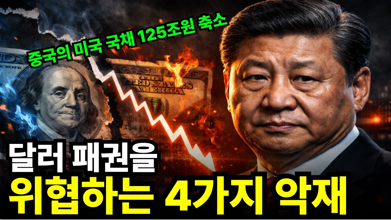 국채 전쟁...중국의 미국 국채 125조원 축소,  달러 패권을 위협하는 4가지 악재