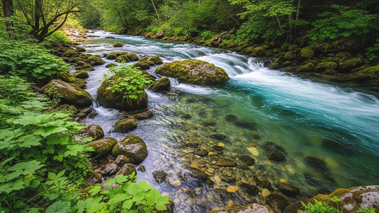 Deep Sleep Nature Sounds | Calm River & Soft Birdsong