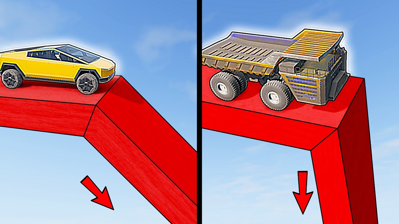 VEHCLES TRIED THE IMPOSSIBLE STEEP DESCENT CHALLENGE BEAMNG.DRIVE