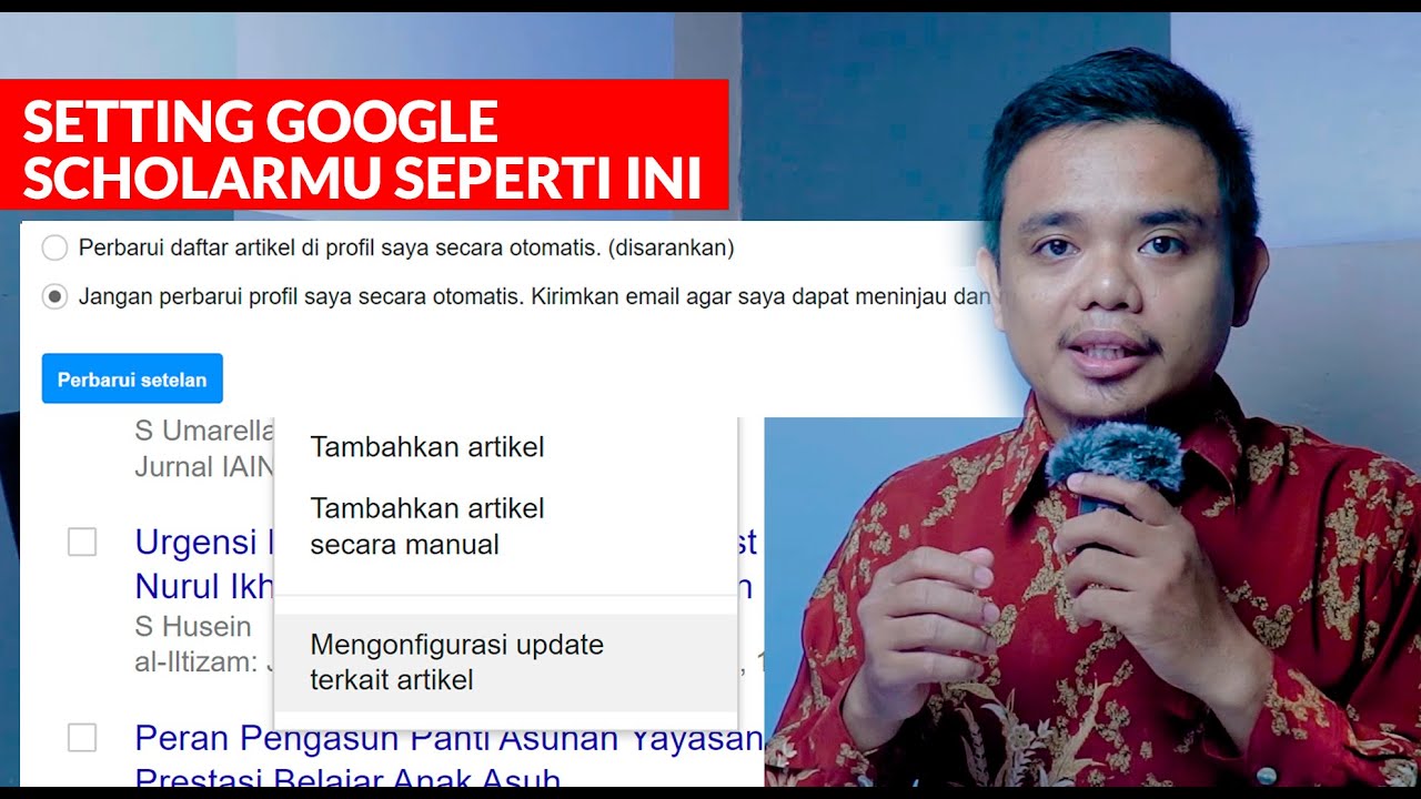Cara Singkronisasi & Update Artikel di google scholar