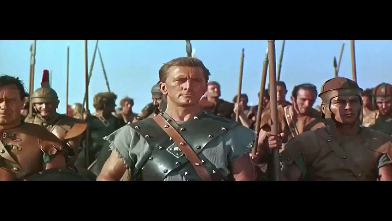 2 clip dal film SPARTACUS (1960) --- Clip: Crasso - Falange Romana