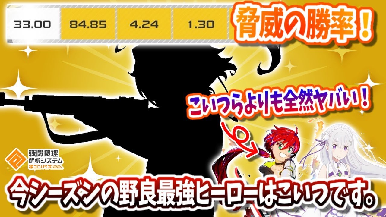 前回の調整で改造されたヒーローの中でもコイツが最もヤバい気がしました。野良最強です。【#コンパス】