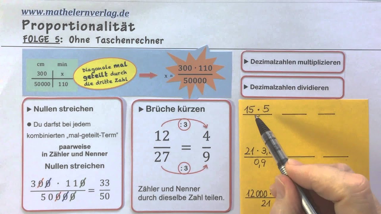 Proportionalität 5 Ohne Taschenrechner