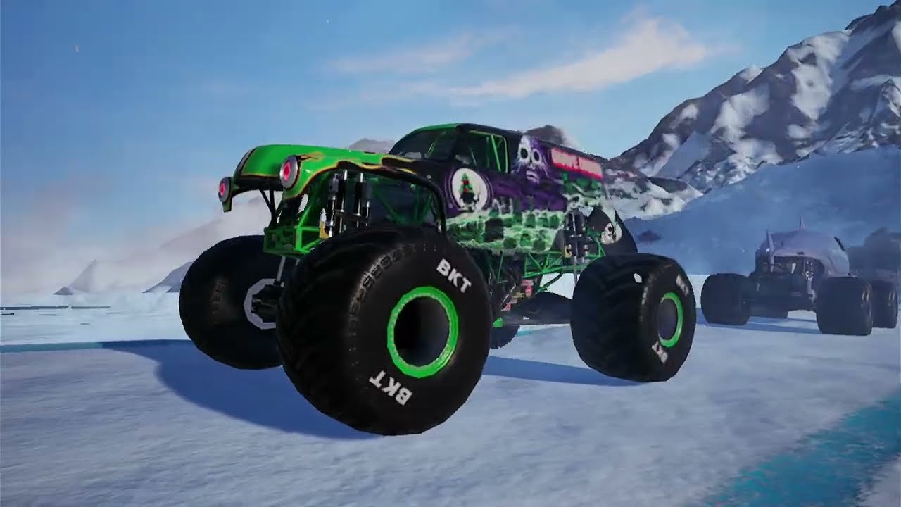 Monster Jam SHOWDOWN -ICY SHOWDOWN in Alaska! Adventurous driving as Haunted Grave Digger!