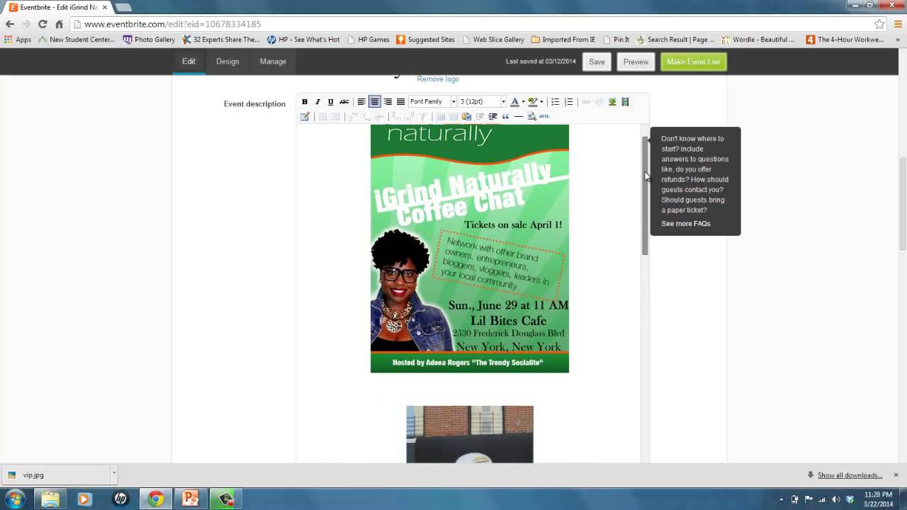 Image Tutorial for EventBrite