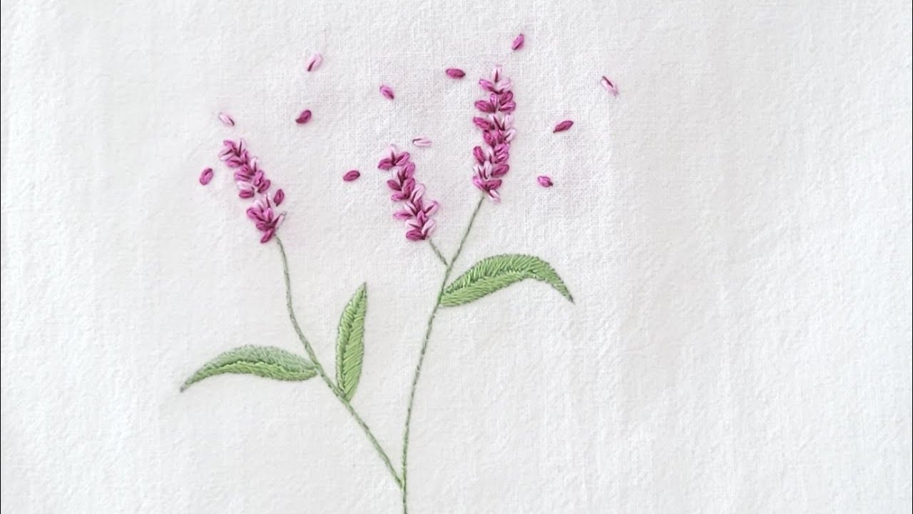 [프랑스자수]야생화 여귀 자수/여귀 바란스/Wild flower embroidery