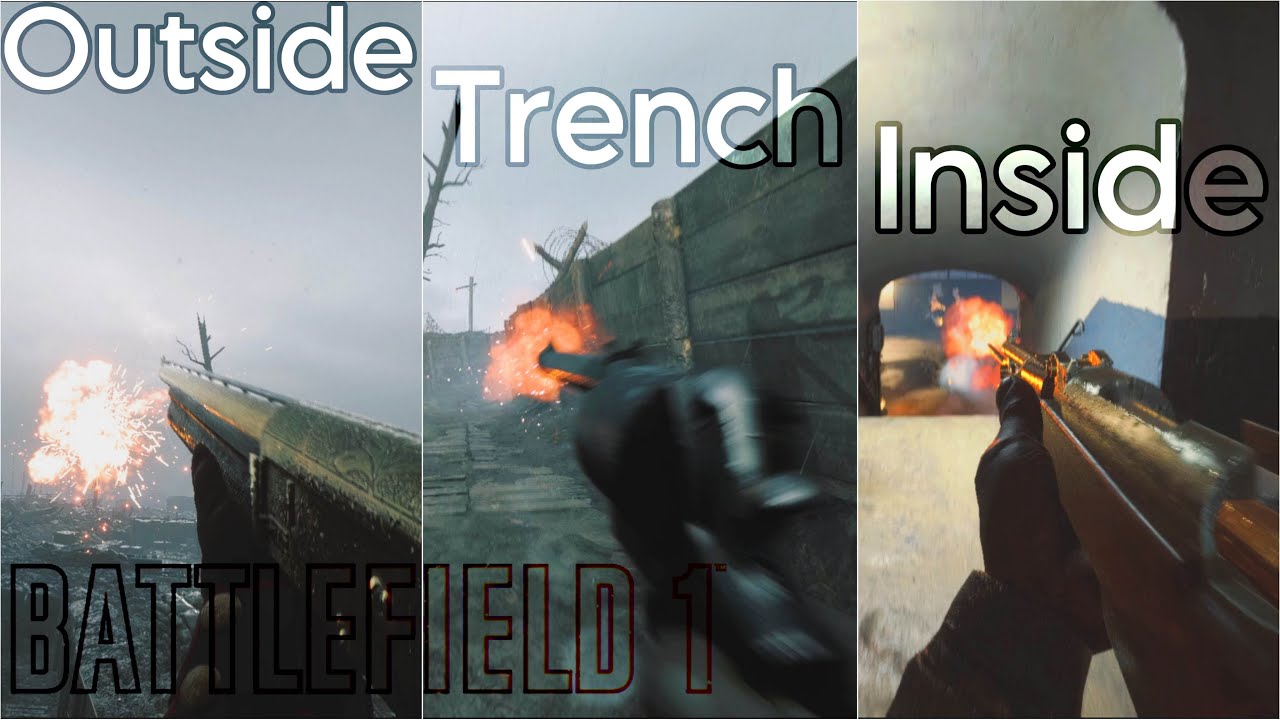 Battlefield 1 Gunshot Sounds | Outside vs Trench vs Inside