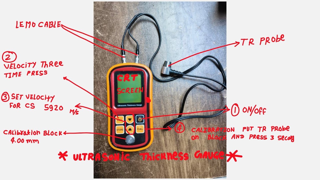 UTG - Ultrasonic Thickness gauge, UTG machine calibration, Ultrasonic Thickness testing 