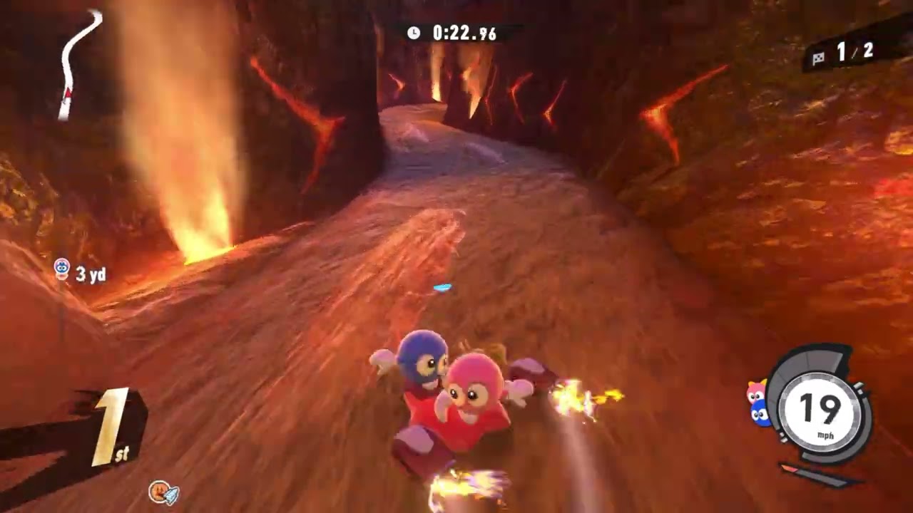 Kirby Air Riders - Magma Flow: Finish without defeating any enemies