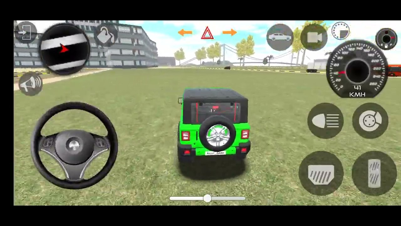 New Green car 🚗 II uncontrolled car II #thar #monster #trendingvideo #viralvideo #viral