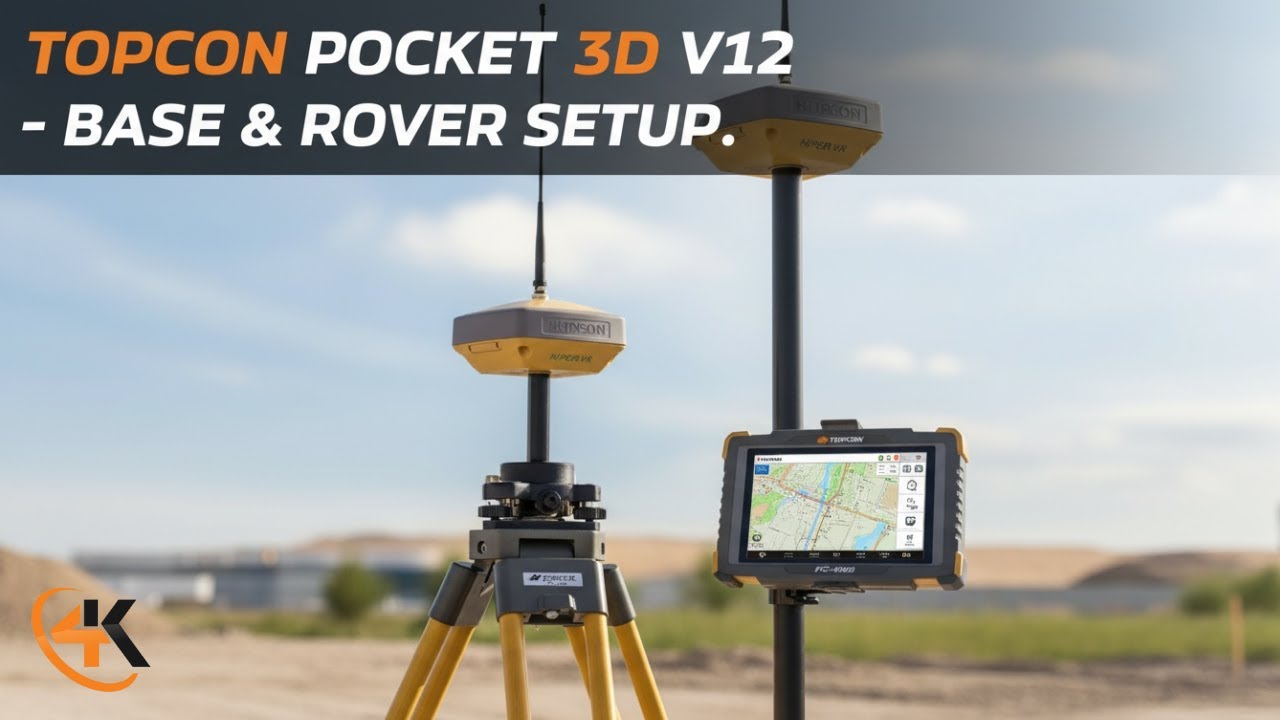 Topcon Pocket 3D V12 - How to do a Base & Rover Setup